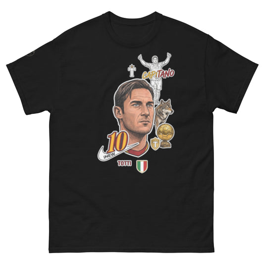 Il Capitano: Francesco Totti Roma Retro Collage T-Shirt - OffsideIl Capitano: Francesco Totti Roma Retro Collage T-ShirtT-SHIRT Offside OffsideBlack